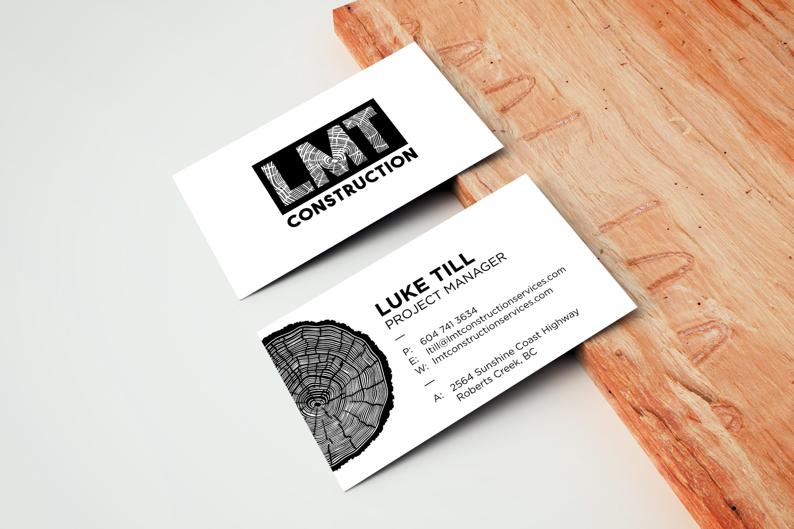 LMT Construction Business Cards