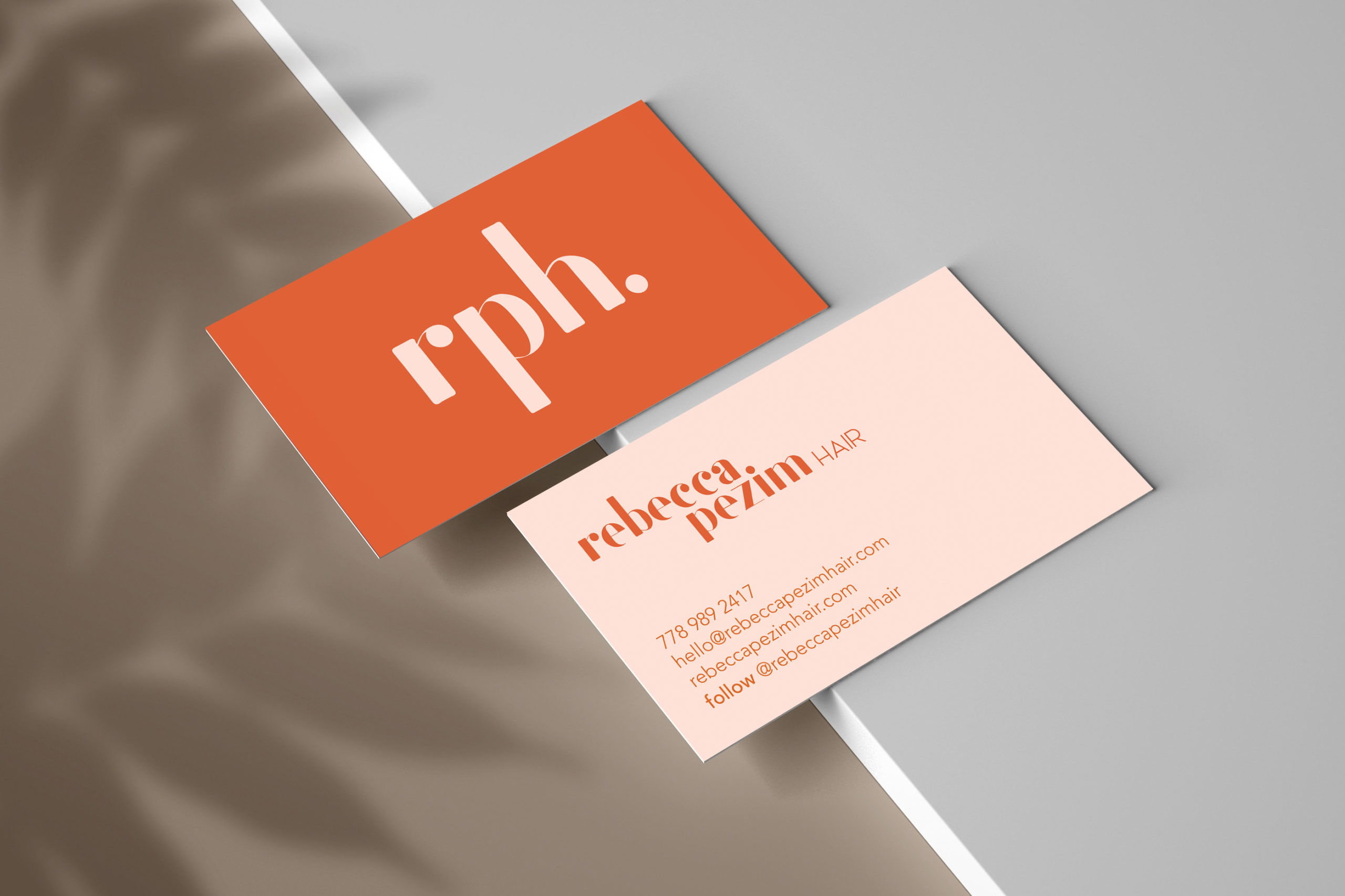 Rebecca Pezim Hair Business Cards